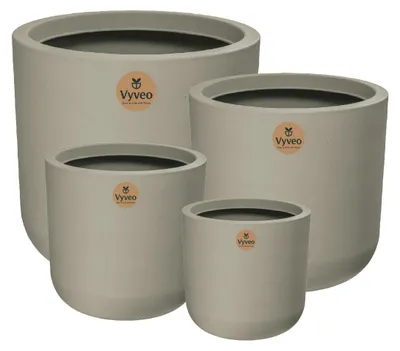 Produktbild von Vyveo - Blumentopf Orena - Beige - Set van 4
