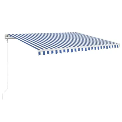 Produktbild von vidaXL Markise Automatisch Einziehbar 450x350 cm Blau und Weiß