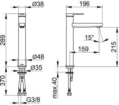 Produktbild von KEUCO 59510213100 EHM-WT-Mischer 210 IXMO 59510