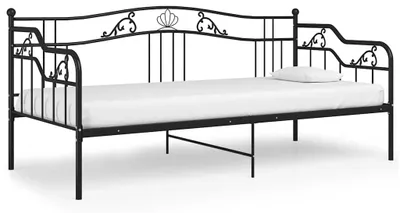 Obrázek produktu pro vidaXL Rozkládací pohovka Rám postele černý kov 90x200 cm
