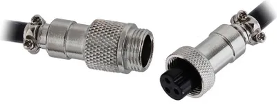 Produktbild von Steckverbindung Stecker Kupplung mit Kabel Verlängerung 12mm 5