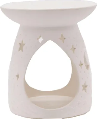 Produktbild von Candle Brothers Teelicht Duftlampe, Keramik, HxBxT: 12x11x11 cm, Aromalampe, für Teelichter, Raumduft, Sky Design, Weiß