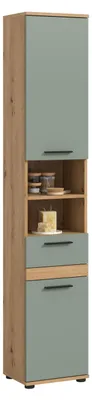 Produktbild von xonox.home Hochschrank Blake Salbei / Artisan Eiche Nachbildung 35 x 191 x 31 cm