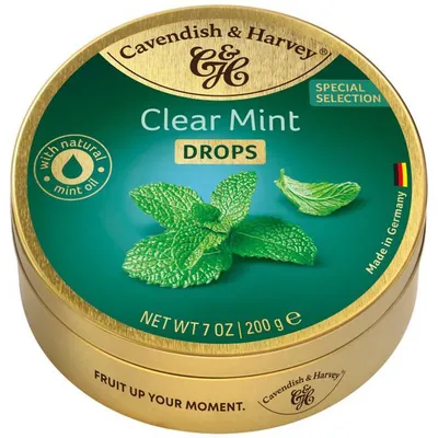 Immagine prodotto di Gocce di menta trasparente Cavendish & Harvey, set da 9 pezzi