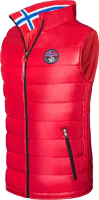Produktbild von Nebulus Weste GLOSSAR Herren, warme Outdoor-Jacke, mit langem Full-Zip Reißverschluss, Q1638 - Herren, rot, M