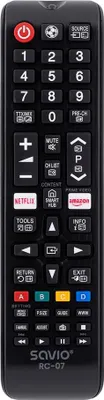 Produktbild von Savio RC-07 do TV Samsung, TV, TV-Tuner, IR Wireless, Drucktasten, Schwarz