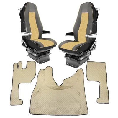 Obrázok produktu pre Poťahy sedadiel + rohože pre nákladné vozidlá Volvo FH4 FH5 Automatická prevodovka BEIGE-