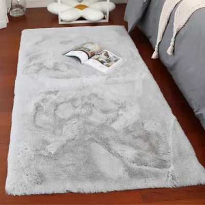 Produktbild von Kuschelteppich Flauschiger Teppich Wohnzimmerteppich Hochflorteppich Super weich Einfarbiges Design Waschbar Ultra weicher Teppich 100x180 cm
