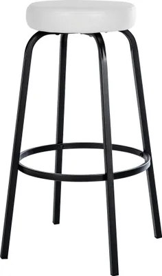 Produktbild von DELUKE® Barhocker KOELN - Weiß, Kunstleder | Barhocker ohne Lehne Barstuhl Tresenhocker Tresenstuhl Kneipenhocker Kneipenstuhl