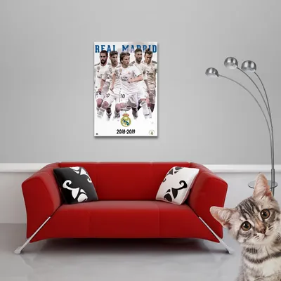 Image de Football - Poster - Real Madrid - Players 18/19 + 1 paquet de tesa Powerstrips® - Contenu 20 pièces