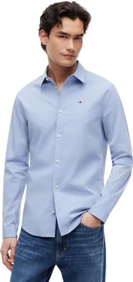 Zdjęcie produktu dla Koszulka męska Tommy Jeans, model Original Stretch, długi rękaw, kolor niebieski (Lavender Lustre)