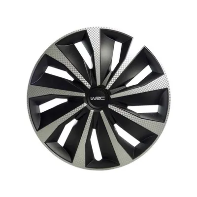 Produktbild von WRC Radkappen 16 Zoll Carbon Style Grau/Schwarz Hub Reifen & Felgen