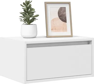 Immagine prodotto di Maison Exclusive - Comodini da parete con luci LED, 2 pezzi, bianchi