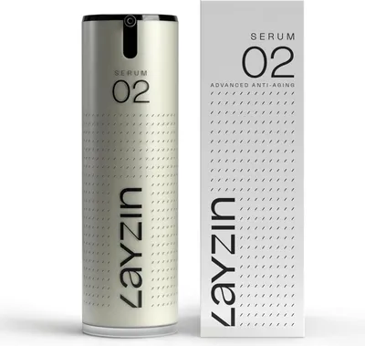 Produktbild von LAYZIN SERUM 02 - Für fortgeschrittene anti-aging pflege - Mit retinoid aktivkomplex, vitamin c, vitamin e und peptiden - Strafft die haut - 30ml