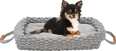 Produktbild von Rohrschneider Flauschiges Katzen- und Hundebett | Weiches Tierbett für Katzen und Hunde | Katzenkörbchen Hundkorb waschbar | Gemütlicher Schlafplatz für Haustiere | Flauschige waschbare Kissen, Größe:S