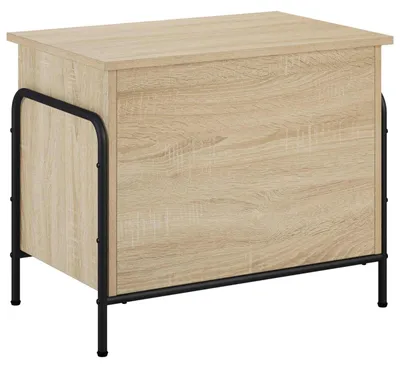Imagen del producto de Caja de almacenamiento en madera con acabado Sonoma, dimensiones 80 x 40 x 49,5 cm