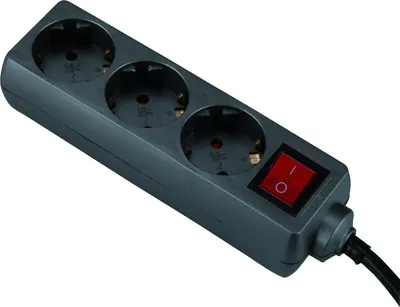 Produktbild von UNITEC TSD 3fach mit Schalter 1,4m Titan, schwarz
