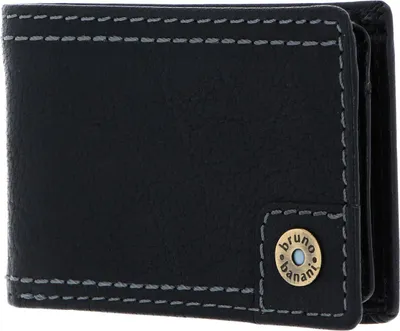 Produktbild von bruno banani Leder Geldbörse Mini Wallet Black schwarz