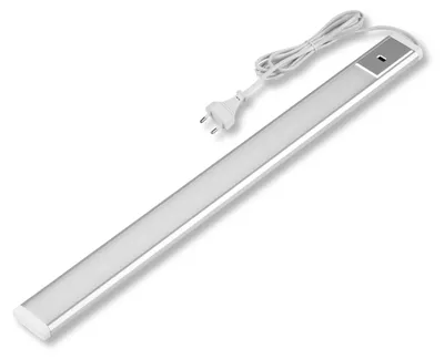 Productafbeelding van LED onderbouwlamp keuken, 60 cm, 10 W, 800 lumen, 3000 K, aluminium, zilver