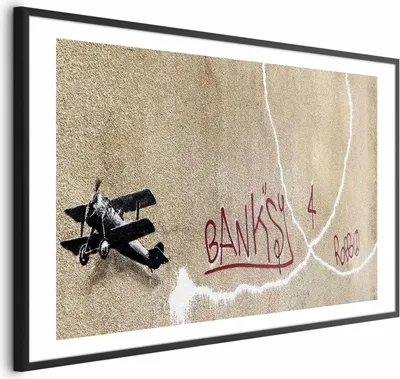 Immagine prodotto di Poster biplano 90x60 cm con cornice nera con margine