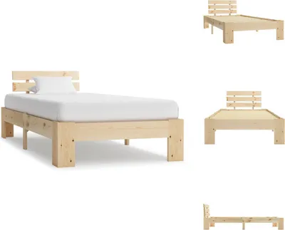 Immagine prodotto di vidaXL Letto in legno massiccio di pino 100x200 cm - Letti e strutture letto