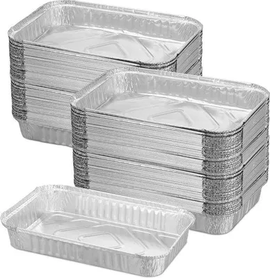 Obrázok produktu pre Grilovacia súprava z hliníka, veľká, strieborná, 31 x 21 cm