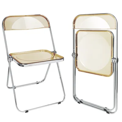 Produktbild von Klappstuhl 1er Set Lounge-Sessel Besuchersstuhl PET‌ Transparente Bernstein