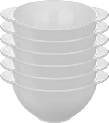Obrázek produktu pro Polévkové misky / šálky na vývar – sada 6 ks – 500 ml – stříbrná