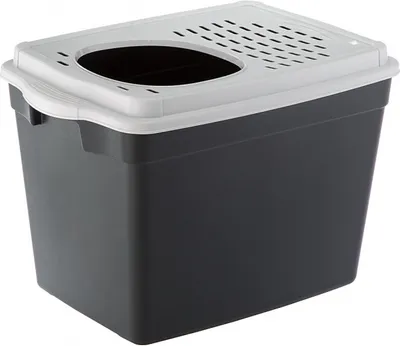 Produktbild von katzenklo Jumpy 38,8 x 57,5 cm grau/weiß