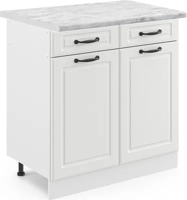 Immagine prodotto di Mobiletto base per cucina Vicco R-Line Bianco rustico 80 cm , PL Marmo, Model 45984