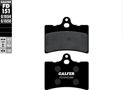 Obrázek produktu pro Brzdové destičky Galfer FD151G1054 polokovové