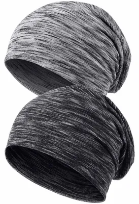 Immagine prodotto di Berretto beanie da donna e da uomo, set da 2, berretto in cotone unisex, ideale per dormire e per attività sportive
