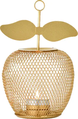 Obrázek produktu pro Moderní dekorativní držák na čajovou svíčku Manzana gold 19cm