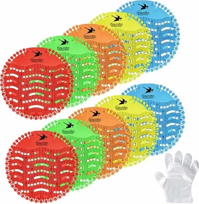 Obrázek produktu pro balení 10 kusů Grille Urinoir - Deodorační urinoir s parfémem - Plus 30 Days Fraîcheur and Bonne Odeur - Ecran Pour Urinoir Dezinfekční urinoir pro hotely, restaurace a školy.