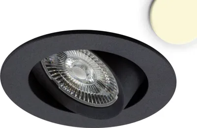 Produktbild von ISOLED LED Einbauleuchte Slim68 schwarz, rund, 9W, warmweiß, dimmbar