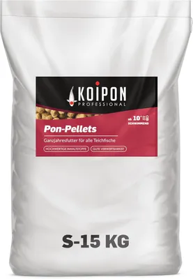 Produktbild von KOIPON Pon-Pellets 3mm 15kg Ganzjahresfutter für Koi & Goldfische