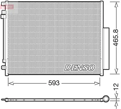 Obrázek produktu pro Kondenzátor, klimatizace DENSO DCN01005
