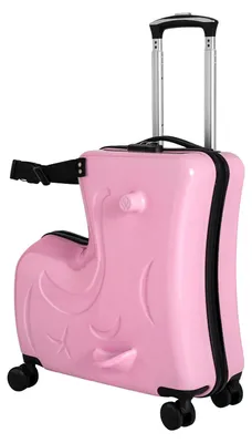 Produktbild von Kinderkoffer - Ride-on Handgepäck 51 cm - Doppel-Spinner-Rollen - Bis 30 kg belastbar - Für Kinder 3–6 Jahre - Rosa