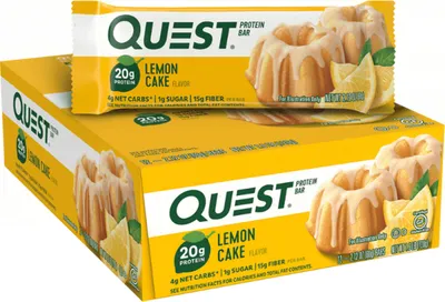 Produktbild von Quest Nutrition Quest Bars (12x60g) Lemon Cake - Riegel - Protein-Riegel