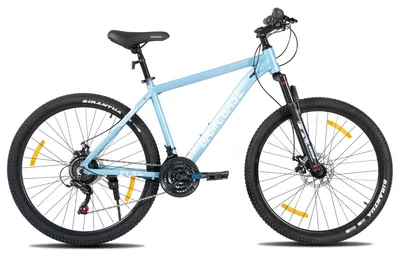 Immagine prodotto di Mountain bike da 66 cm - Mountain bike rigida per adulti - Telaio in alluminio - 21 velocità - Doppi freni a disco - Ruote da 70 cm - Colore blu