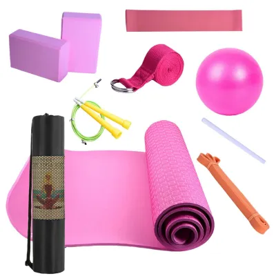 Obrázek produktu pro Sada pro začátečníky pro jógu, obsahující fitness podložku a balanční míč