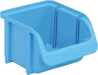 Produktbild von hünersdorff 671300 Lagersichtbox (B x H x T) 115 x 100 x 75mm Blau, 3 Stück