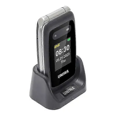 Produktbild von Uniwa V202T 4G-Seniorenhandy – Akku – Bluetooth 5.0 – Kamera – Mobiltelefon für Senioren – SOS-Notruftaste – Klapphandy – Große Tasten  - USB C
