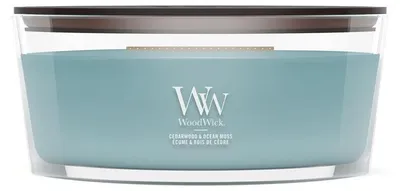 Zdjęcie produktu dla WoodWick Cedarwood & Ocean Moss, Elipsa, Niebieski, Moss, Drzewo cedrowe, 1 szt.