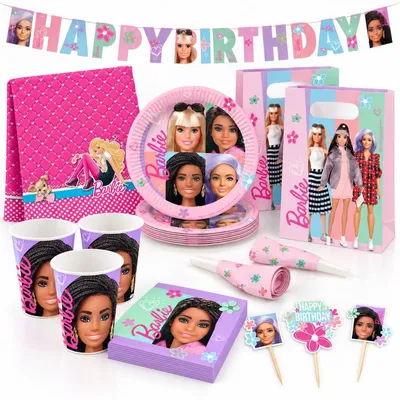 Produktbild von Barbie Partyset zum Kindergeburtstag Geburtstag Motto