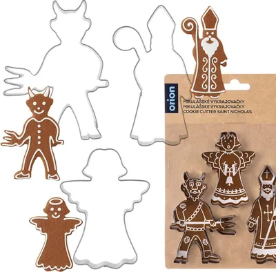 Produktbild von Orion | Ausstechformen Set - 3 Stück - Aus Edelstahl - Nikolaus - Engel - Teufel - Spülmaschinenfest