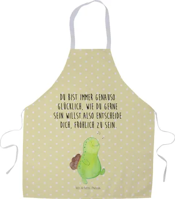 Produktbild von Mr. & Mrs. Panda Grillschürze Schildkröte Pfeifen - Gelb Pastell - Geschenk, Küchenzubehör, Fröhlich, Lebensfreude, Glück, Kochschürze, Schürze, Backschürze, Schildkröten