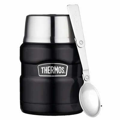 Produktbild von Thermos Essensbehälter King Food Jar, 470 ml schwarz matt