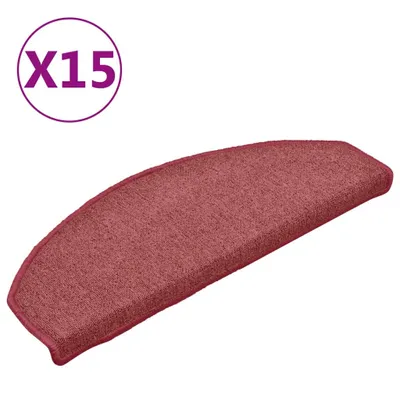 Obrázok produktu pre vidaXL Koberčeky 15 ks 65x24x4 cm Bordeaux polkruhové veľké