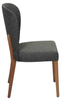 Produktbild von Grauer Moderner Holzstuhl Polster Lehnstühle Designer Einsitzer Sessel